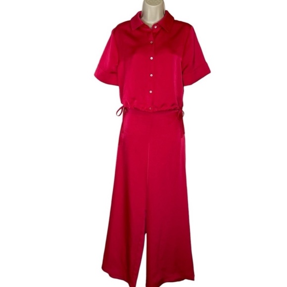 House of Harlow 1960 NWT fuchsia pink pants set with cropped top size S - Picture 1 of 13